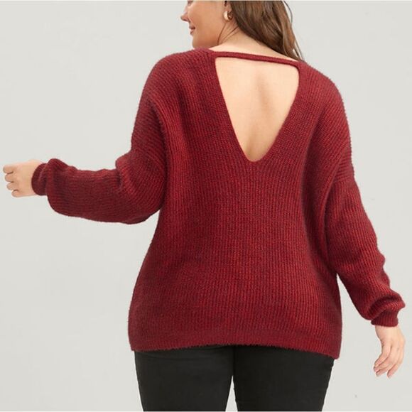NWT red ribbed sweater 22/3X - Picture 2 of 10